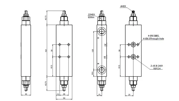 Двухконтурный противовесный клапан MCBS-08 с фланцем
