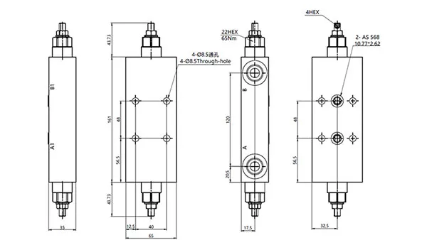 Двухконтурный противовесный клапан MCBS-10 с фланцем