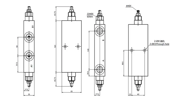 Двухконтурный противовесный клапан MCBS-10 с фланцем