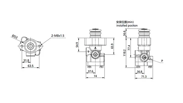 Одноконтурный тормозной клапан YBV-S (без педалей)