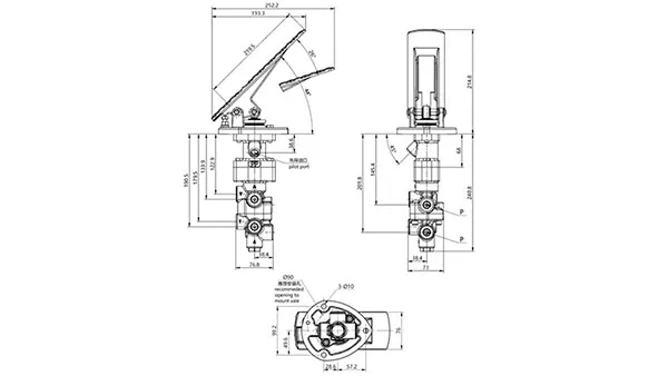 Двухконтурный тормозной клапан YBV-S (с пилотным портом)