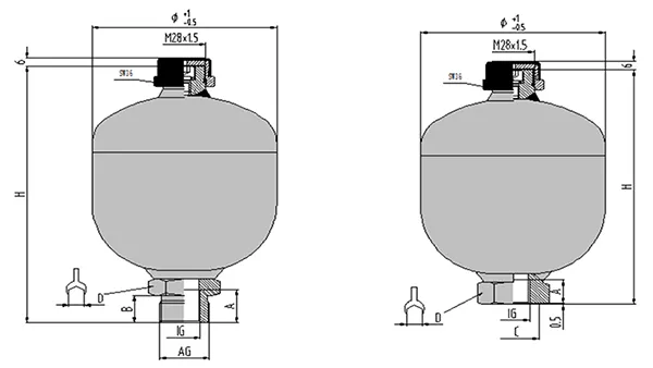 Диафрагменные гидроаккумуляторы (мембранные гидроаккумуляторы)